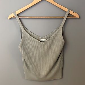 A&F RIBBED TEAL TANK